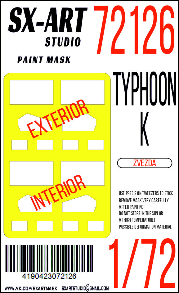1/72 Paint mask Typhoon-K (ZVE)