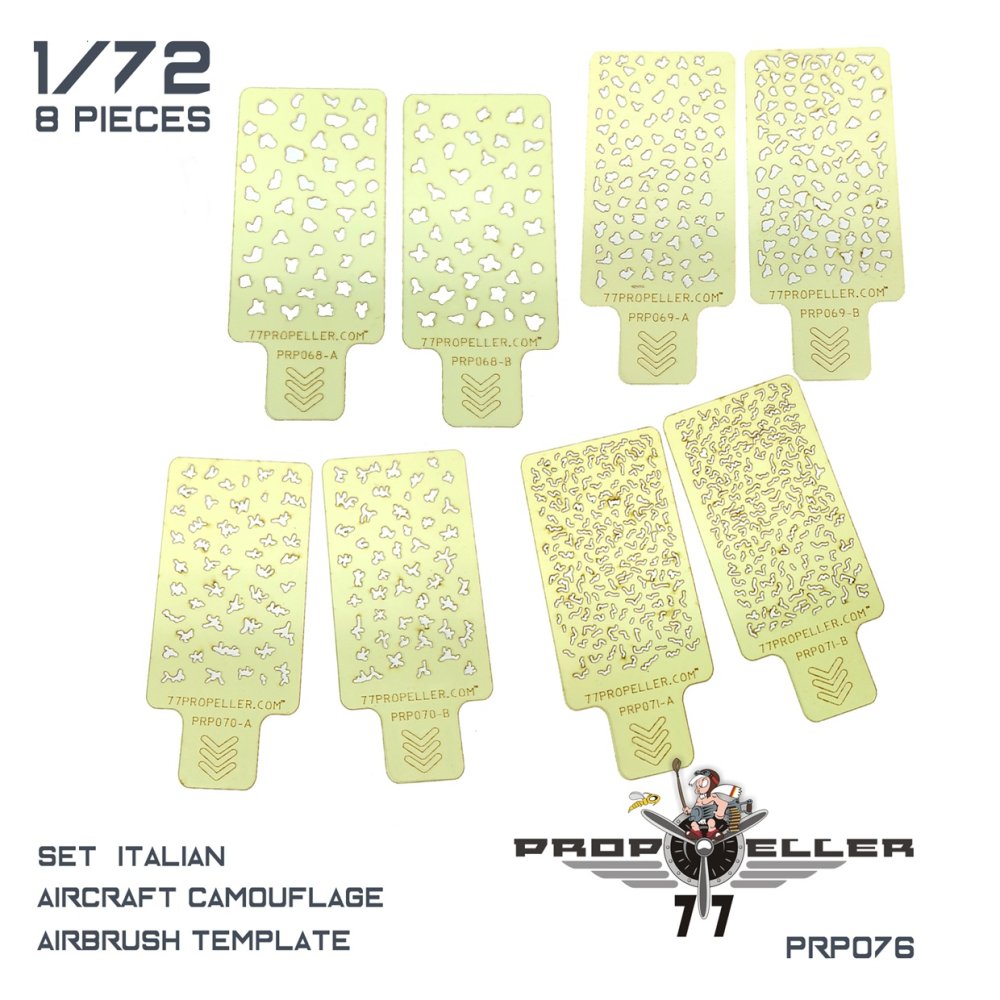 1/72 SET Italian aircraft camo templates (8 pcs.)