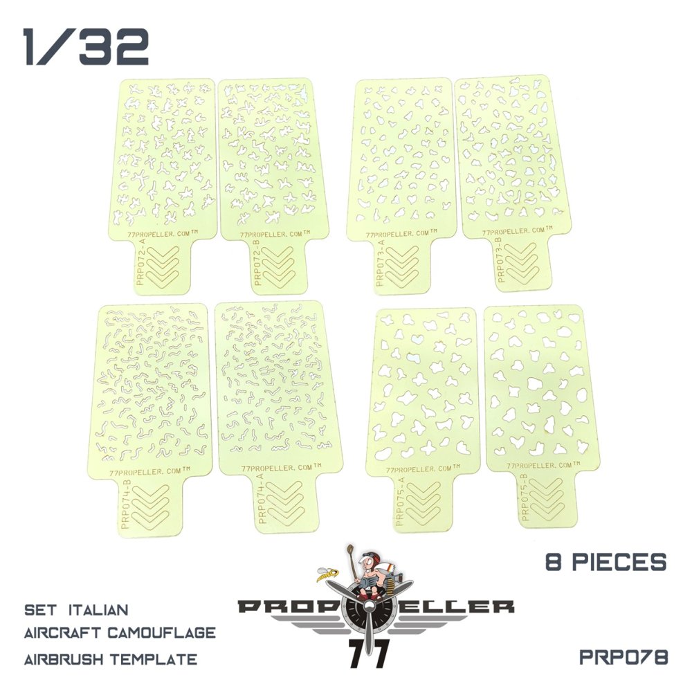 1/32 SET Italian aircraft camo templates (8 pcs.)
