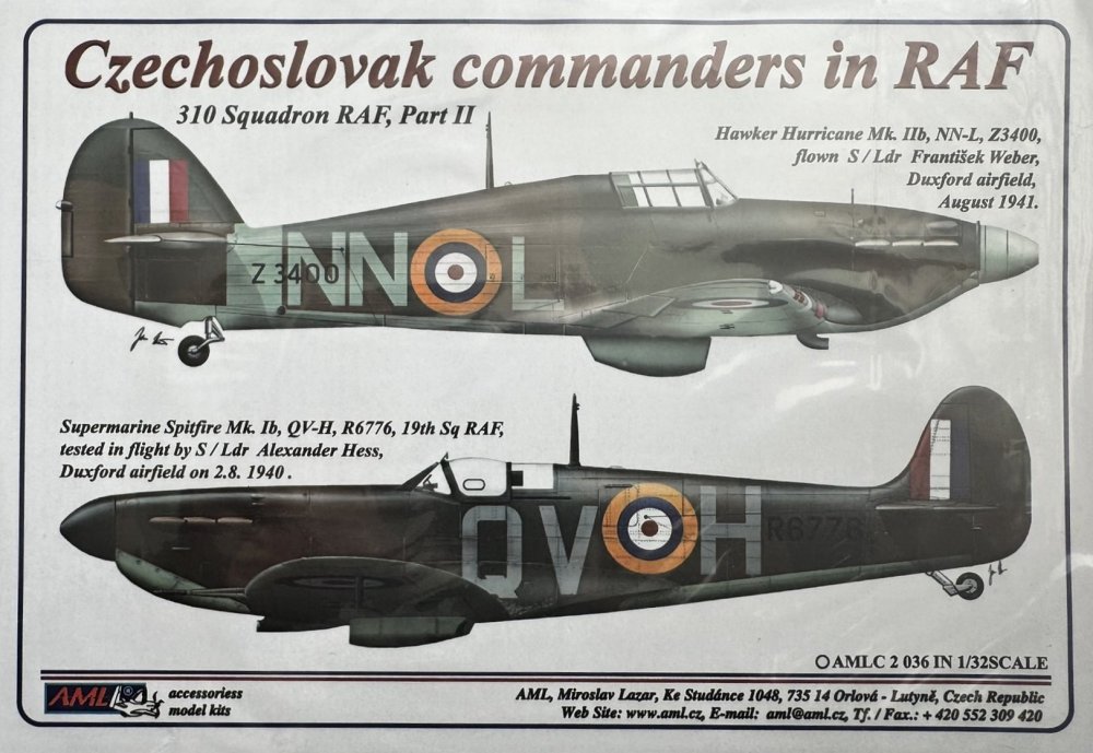 1/32 Decals Czechoslovak commanders in RAF