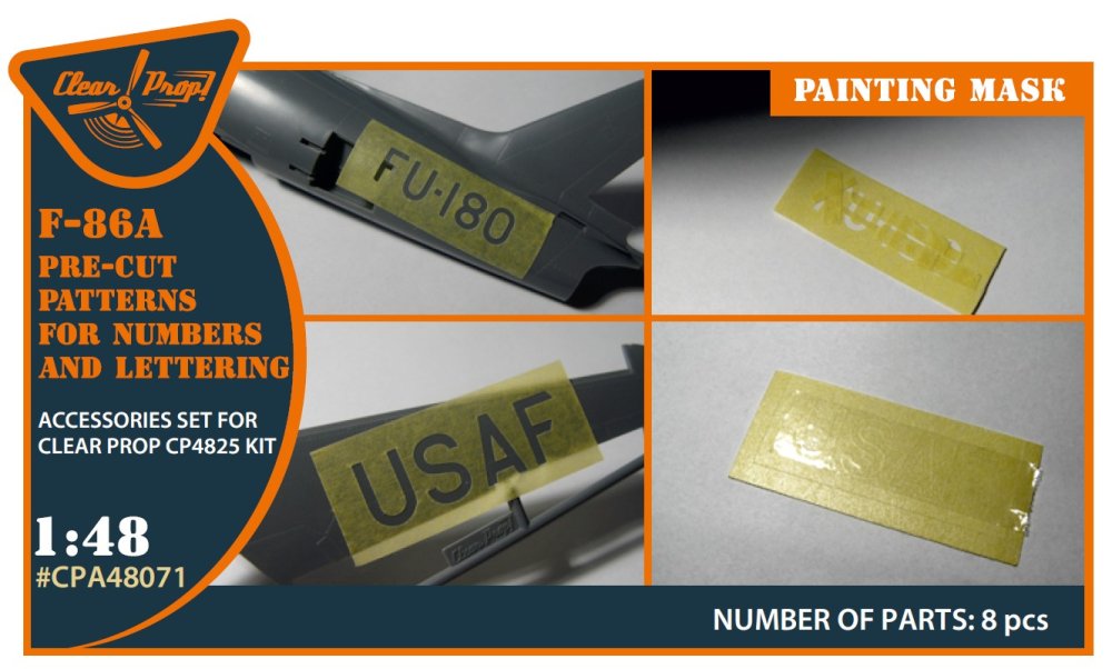 1/48 F-86A numbers & lettering mask (CL.PROP)