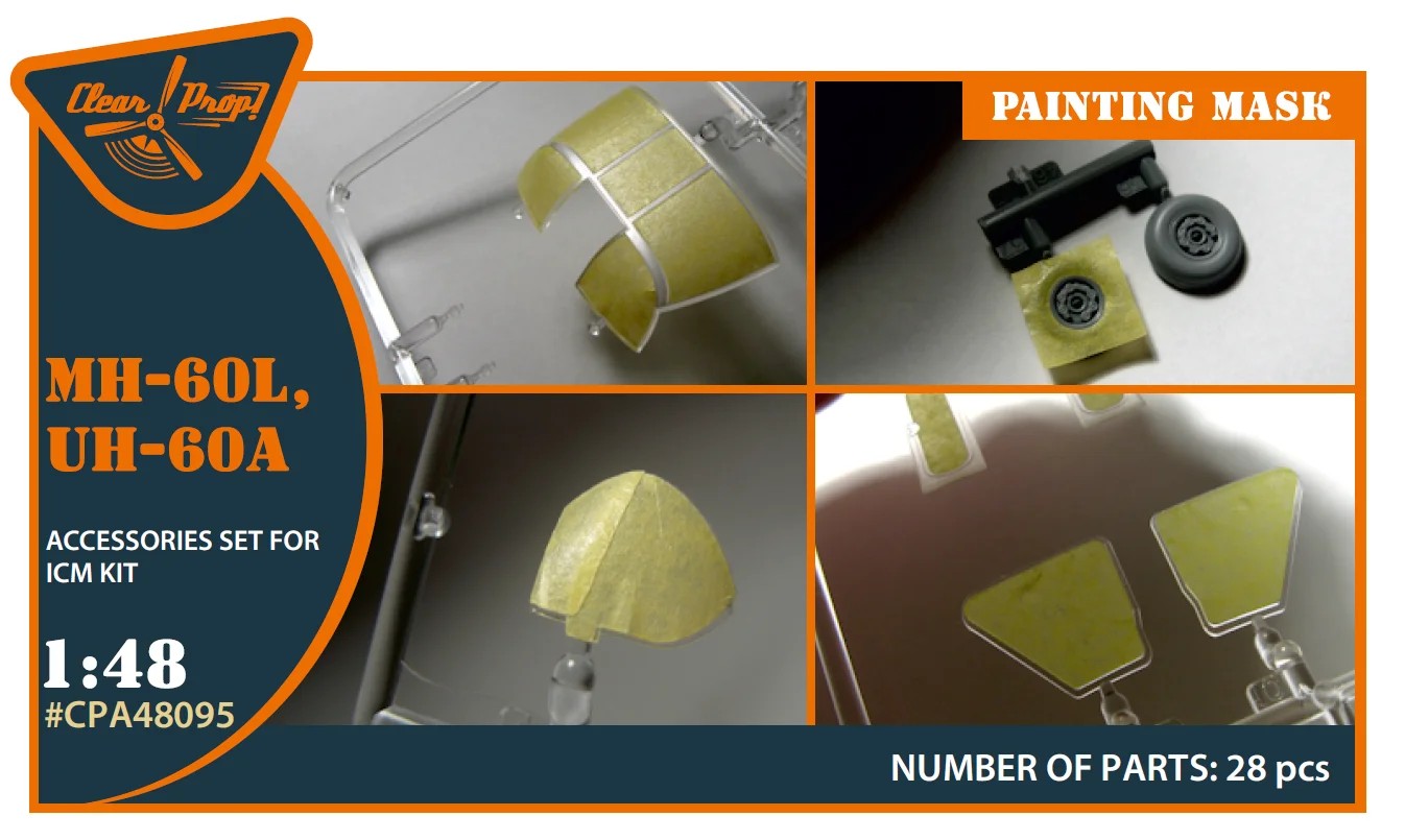 1/48 UH-60, MH-60L painting mask (ICM)