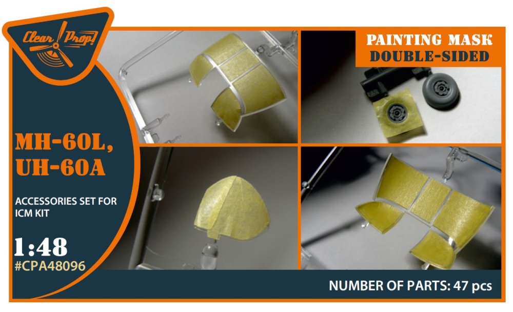 1/48 UH-60A, MH-60L double-sided mask (ICM)