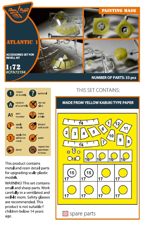 1/72 ATLANTIC 1 painting mask (REV)