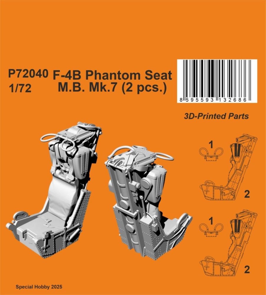 1/72 F-4B Phantom seat MB Mk.7 (2 pcs.) 3D-Print