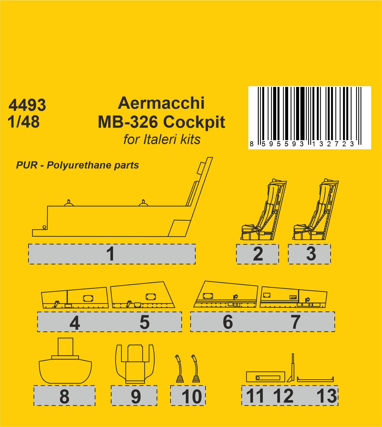 1/48 Aermacchi MB-326 Cockpit set (ITAL)