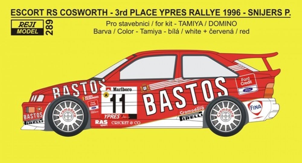1/24 Transkit Escort RS Cosworth Bastos team 1996