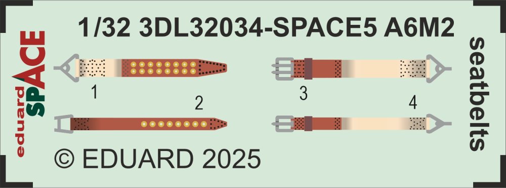 1/32 A6M5 Zero seatbelts SPACE (TAM)
