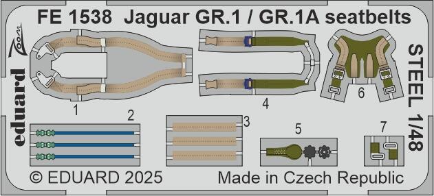 1/48 Jaguar GR.1 / GR.1A seatbelts STEEL (AIRF)