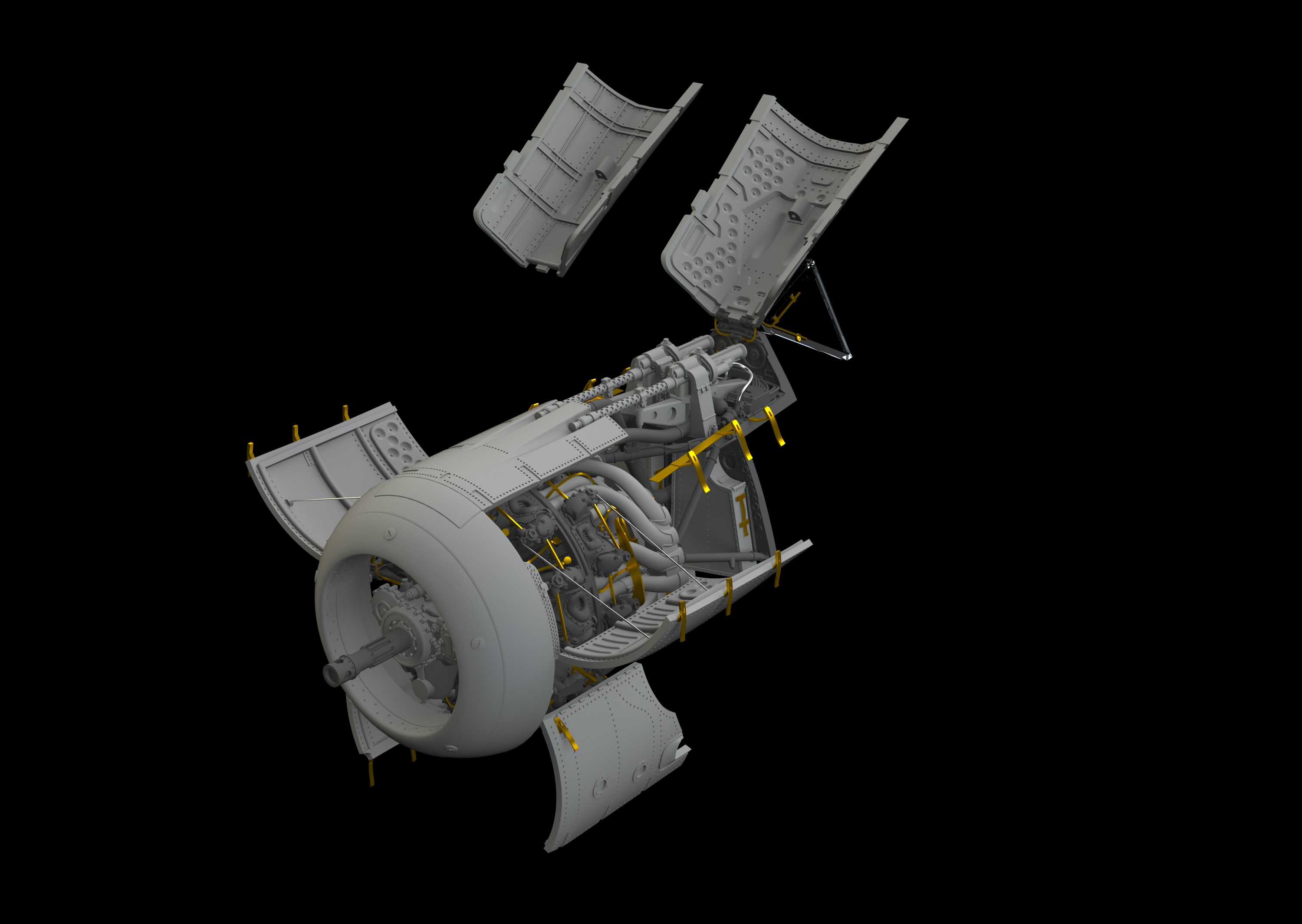 BRASSIN 1/48 Fw 190A-6 engine&fuselage guns (EDU)