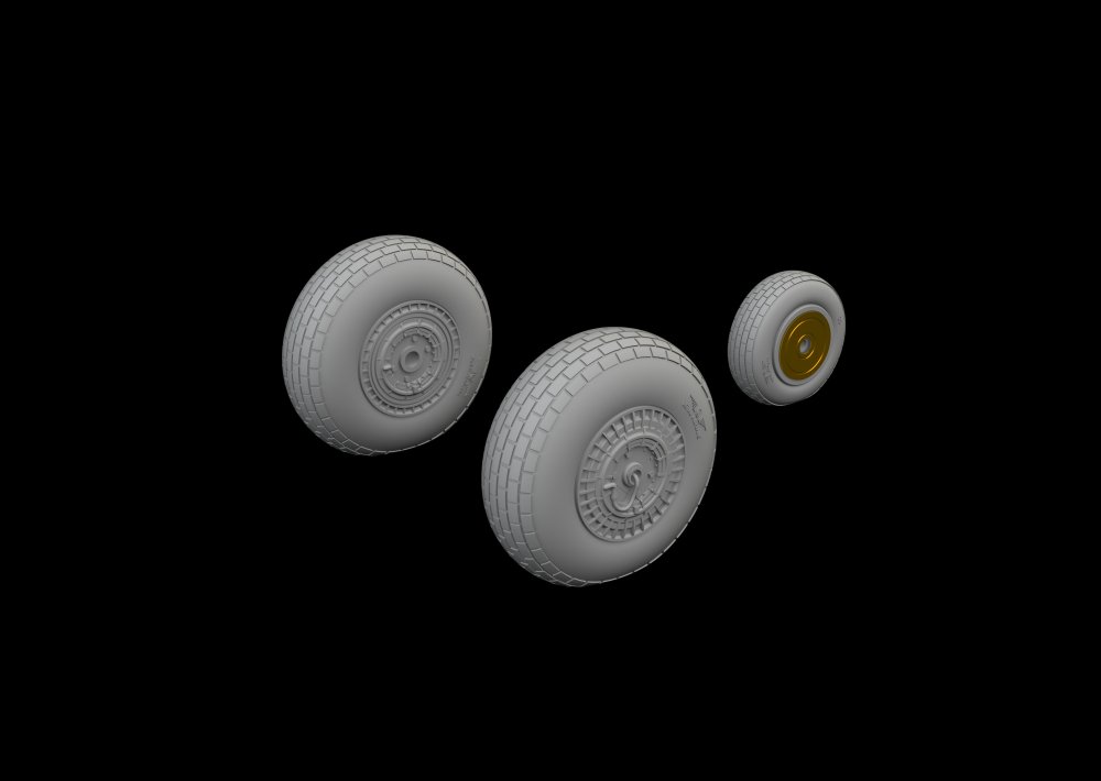 BRASSIN 1/48 B-26G wheels (ICM)