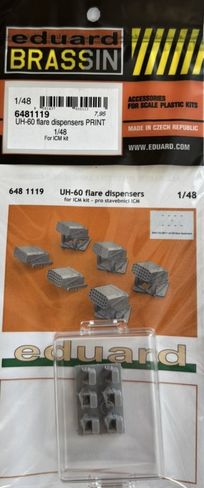 BRASSIN 1/48 UH-60 flare dispensers PRINT (ICM)