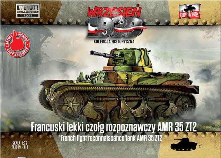 1/72 French light reconnaissance tank AMR 35 ZT2