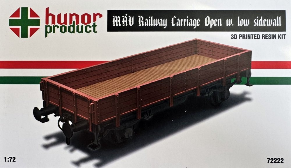 1/72 MAV Railway Carriage Open w/ low sidewall