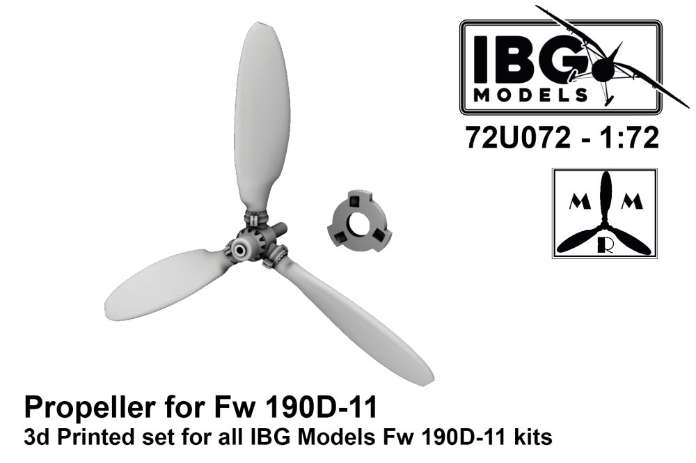 1/72 Propeller for Fw 190D-11 (3D-Printed)