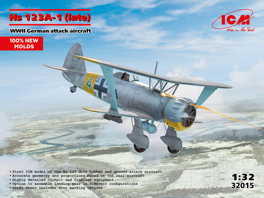 1/32 Hs 123A-1 (late) German WWII Attack Aircraft