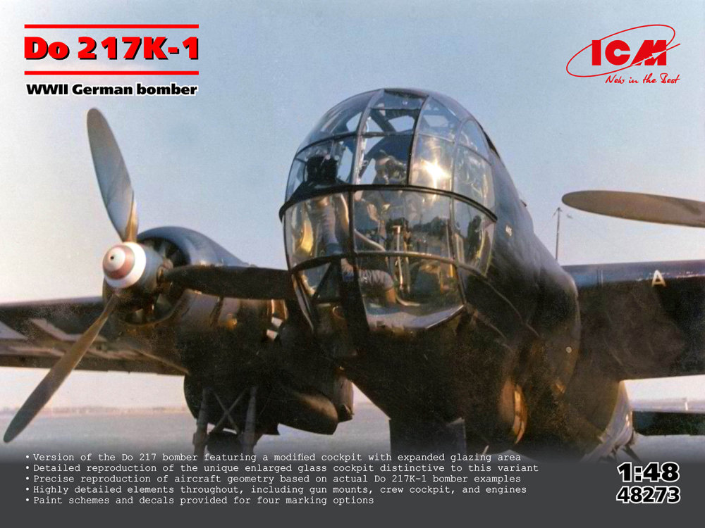 1/48 Do 217K-1 German bomber WWII (4x camo)