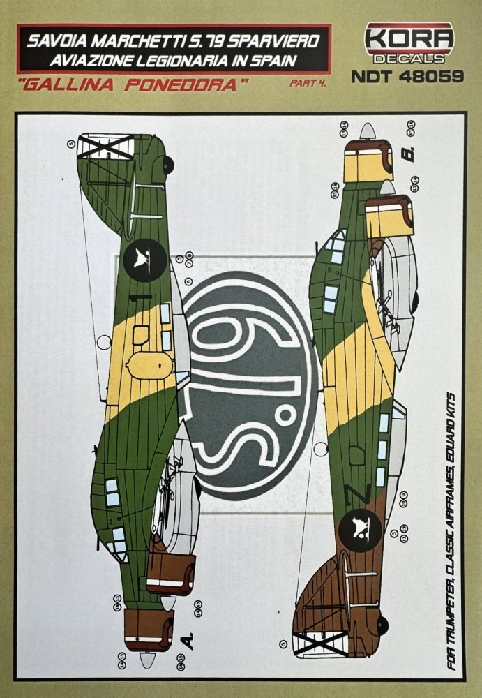 1/48 Decals SM.79 Sparviero 'Gallina Ponedora'