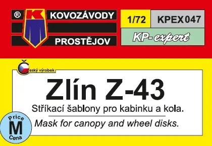 1/72 Canopy mask Zlín Z-43