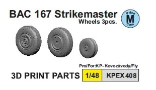 1/72 BAC 167 Strikemaster - wheels (3 pcs.)