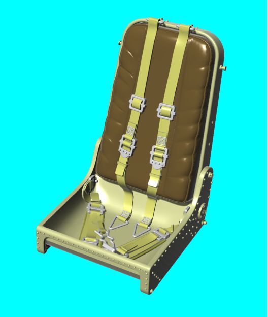 1/48 Me 262 seat (HAS/TAM) 3D-Printed