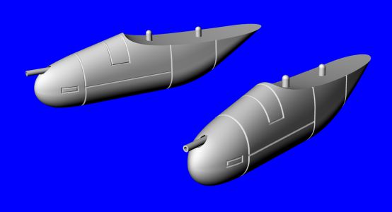 1/72 12,7mm machine-gun pod (3D-Printed)
