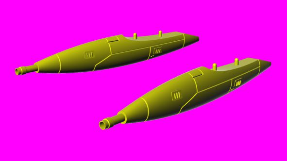 1/72 DEFA 30mm cannons for MB-326 (3D-Printed)