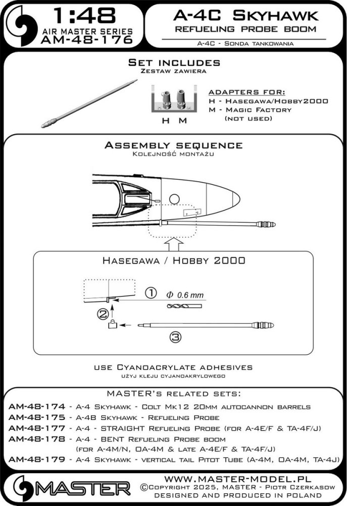 1/48 A-4C Skyhawk - refueling probe boom
