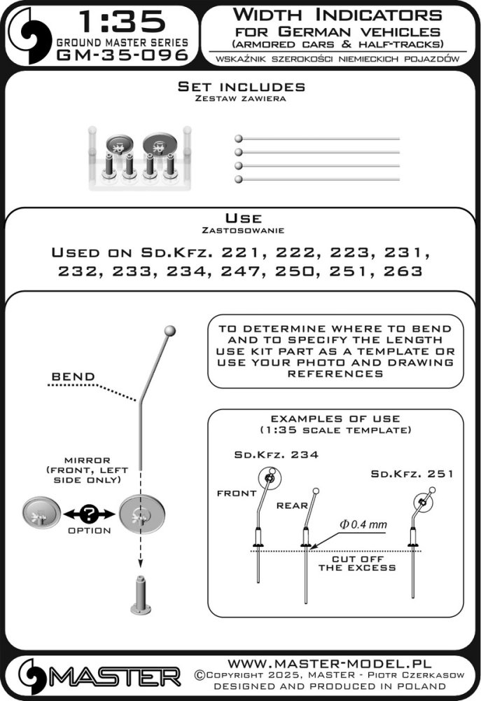 1/35 Width indicators for German vehicles (4 pcs.)