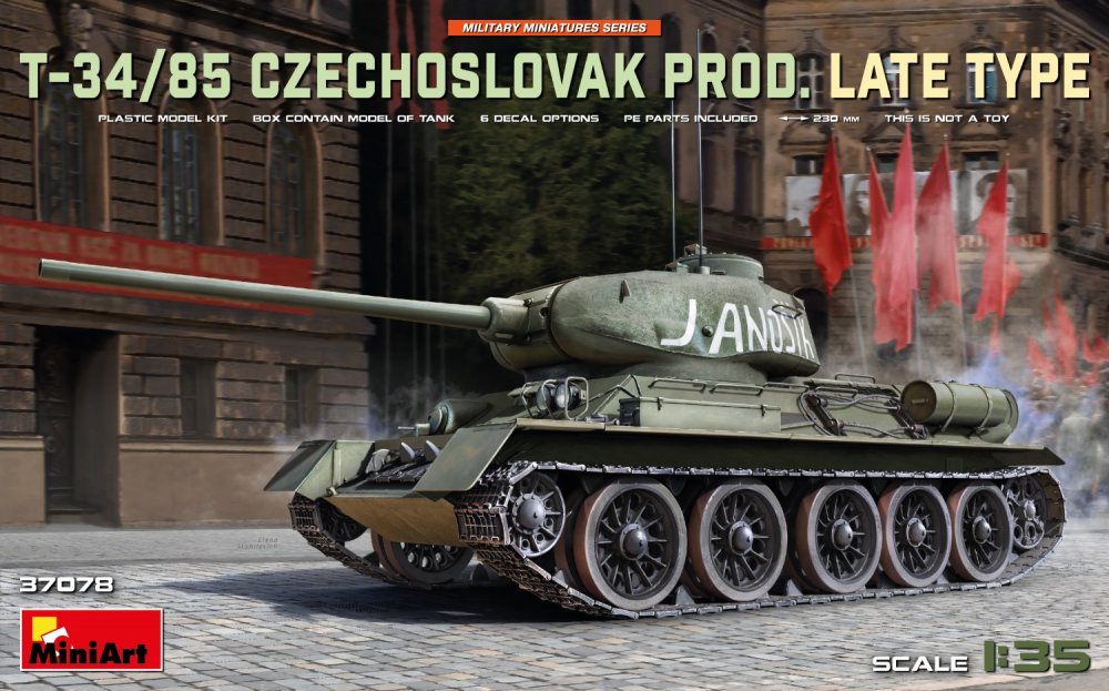 1/35 T-34-85 Czechoslovak Prod. Late (6x camo)