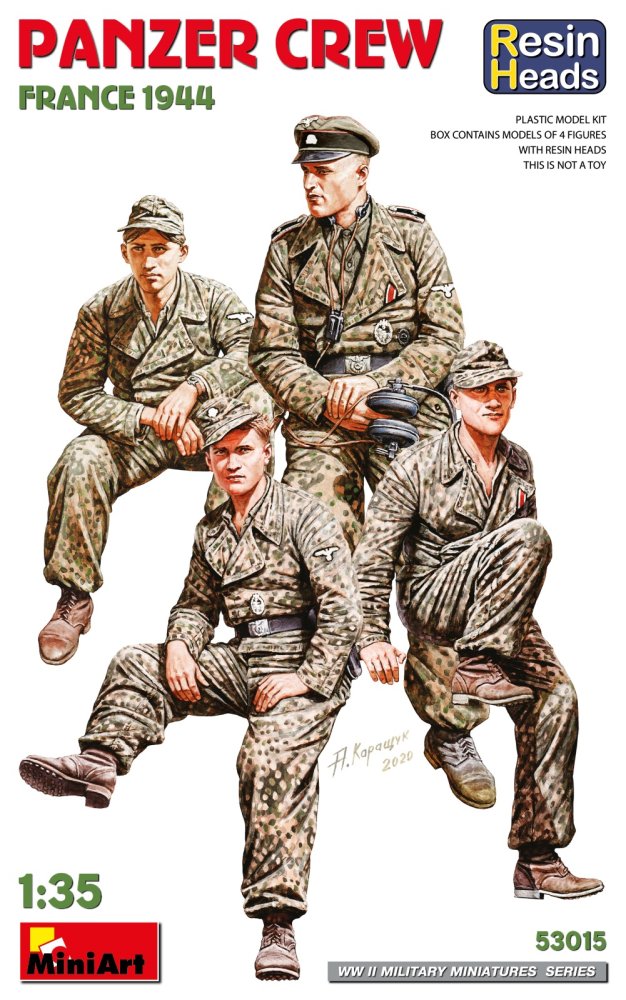 1/35 Panzer Crew France 1944  Resin Heads (4 fig.)
