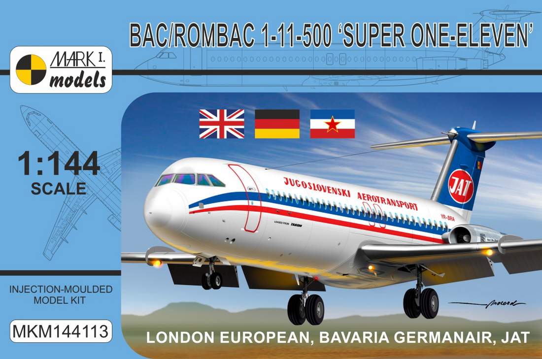 1/144 BAC/Rombac 1-11-500 (3x camo)