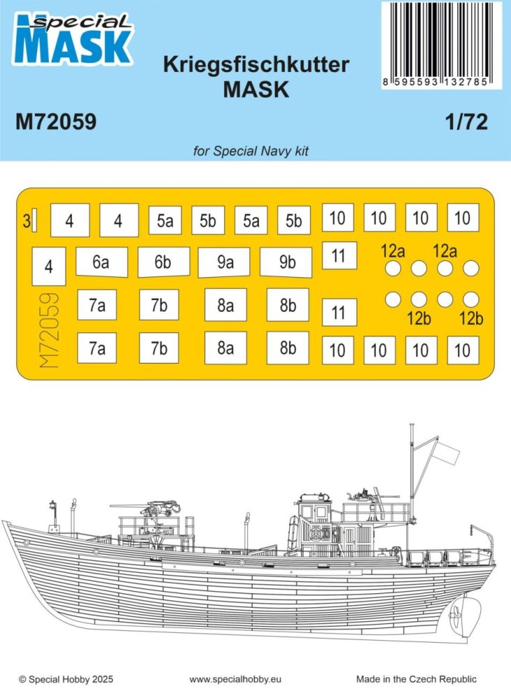1/72 Mask for Kriegsfischkutter (SP.NAVY)