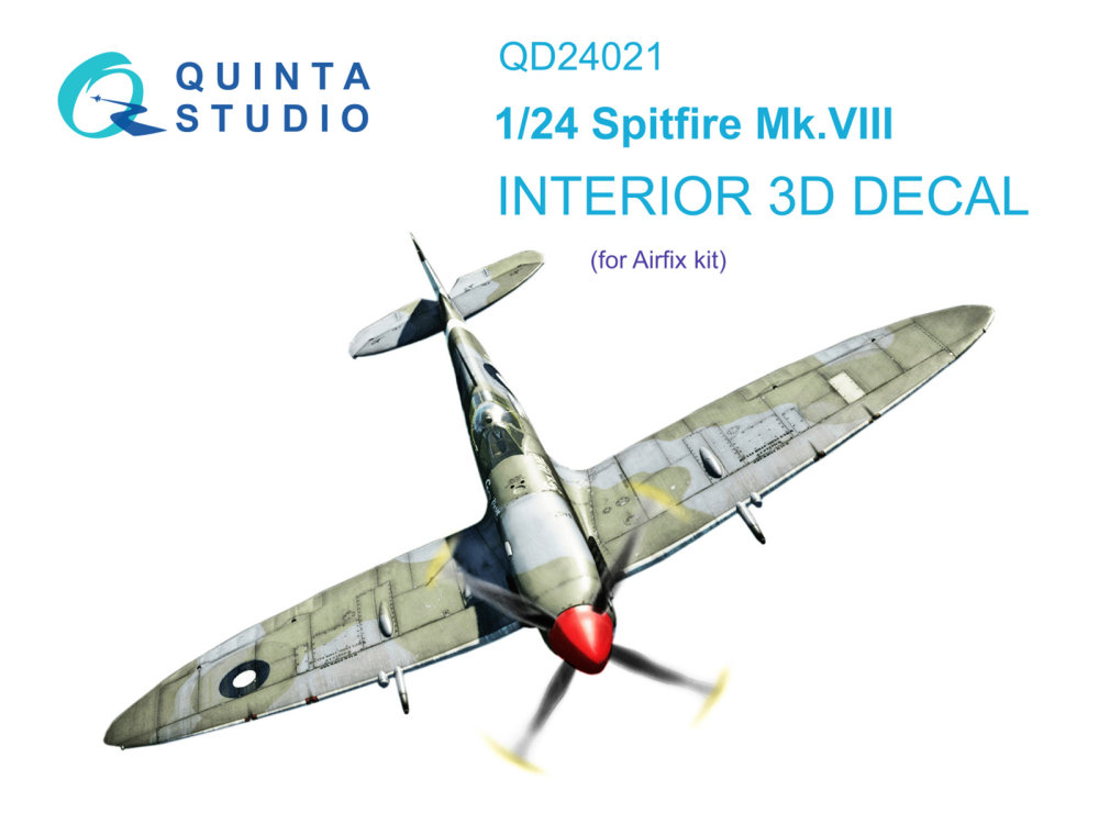 1/24 Spitfire Mk.VIII 3D-Print.&col.Interior (AIR)