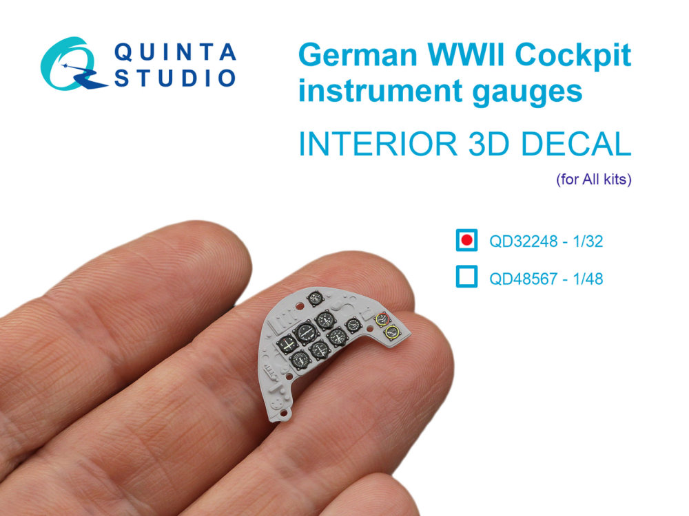 1/32 German WWII Cockpit instrument gauges 3D-Pr.