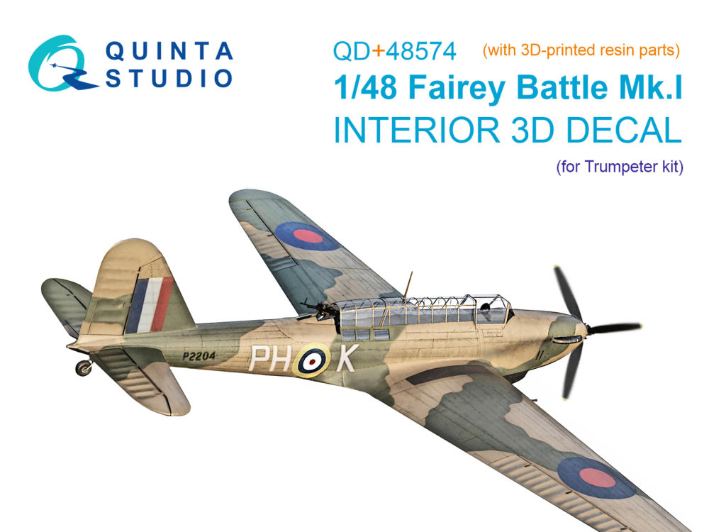 1/48 Fairey Battle Mk.I 3D-Print.&col.inter.(TRUM)