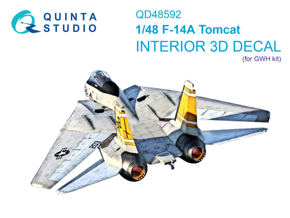1/48 F-14A Tomcat 3D-Print.&col.interior (GWH)