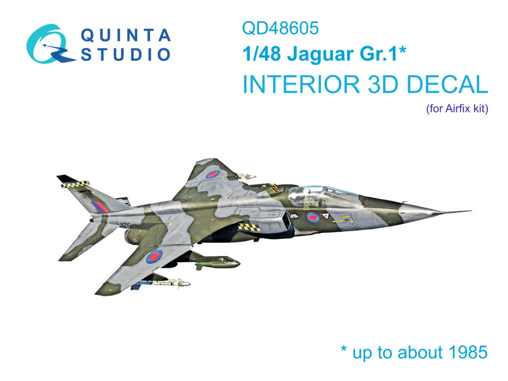 1/48 Jaguar Gr.1 3D-Print.&col.interior (AIRF)