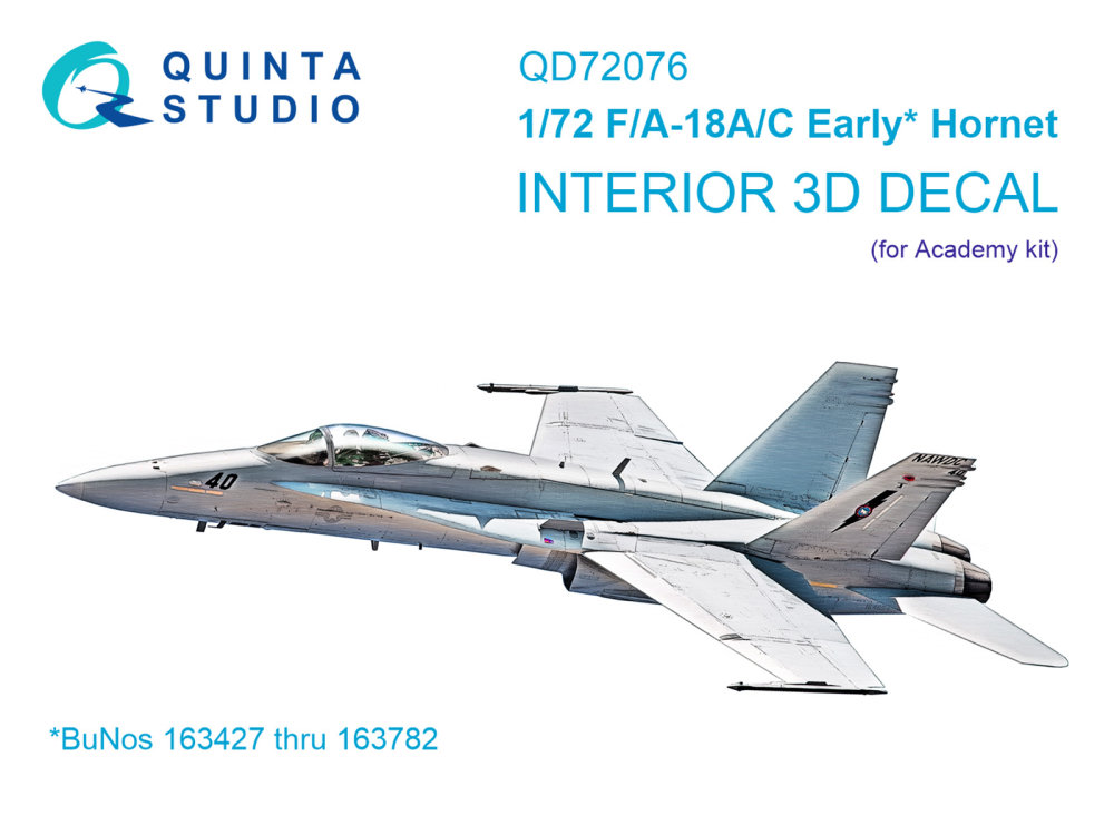 1/72 F/A-18A/C early 3D-Print.&col.interior (ACAD)