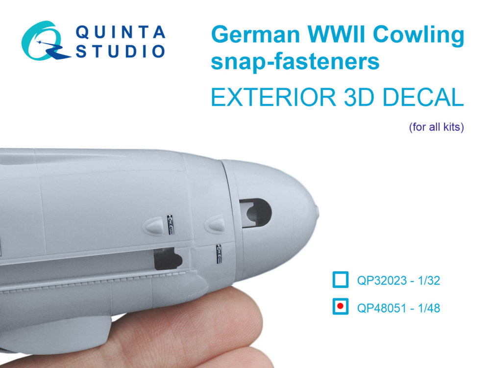 1/48 German WWII Cowling Snap-Fasteners 