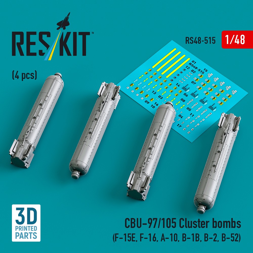 1/48 CBU-97/105 cluster bombs (4 pcs.)