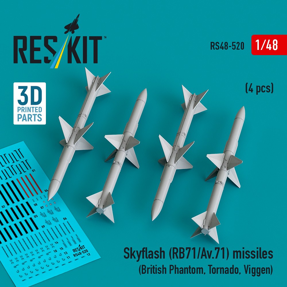 1/48 Skyflash (RB71/Av.71) missiles (4 pcs.)