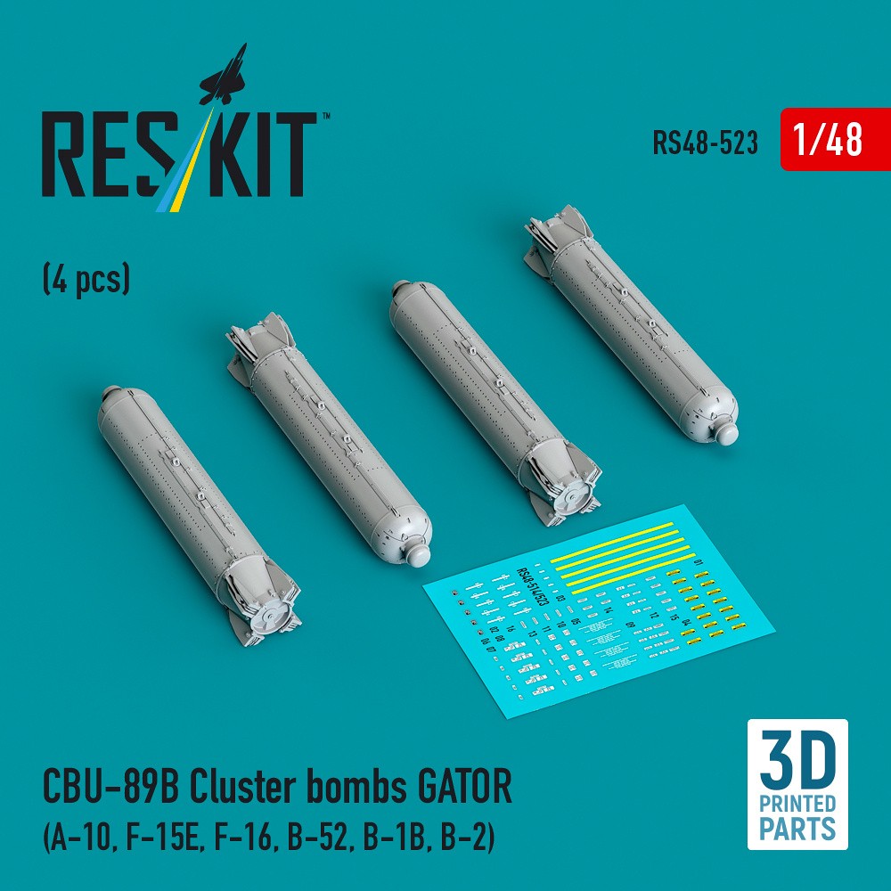 1/48 CBU-89B cluster bombs GATOR (4 pcs.)