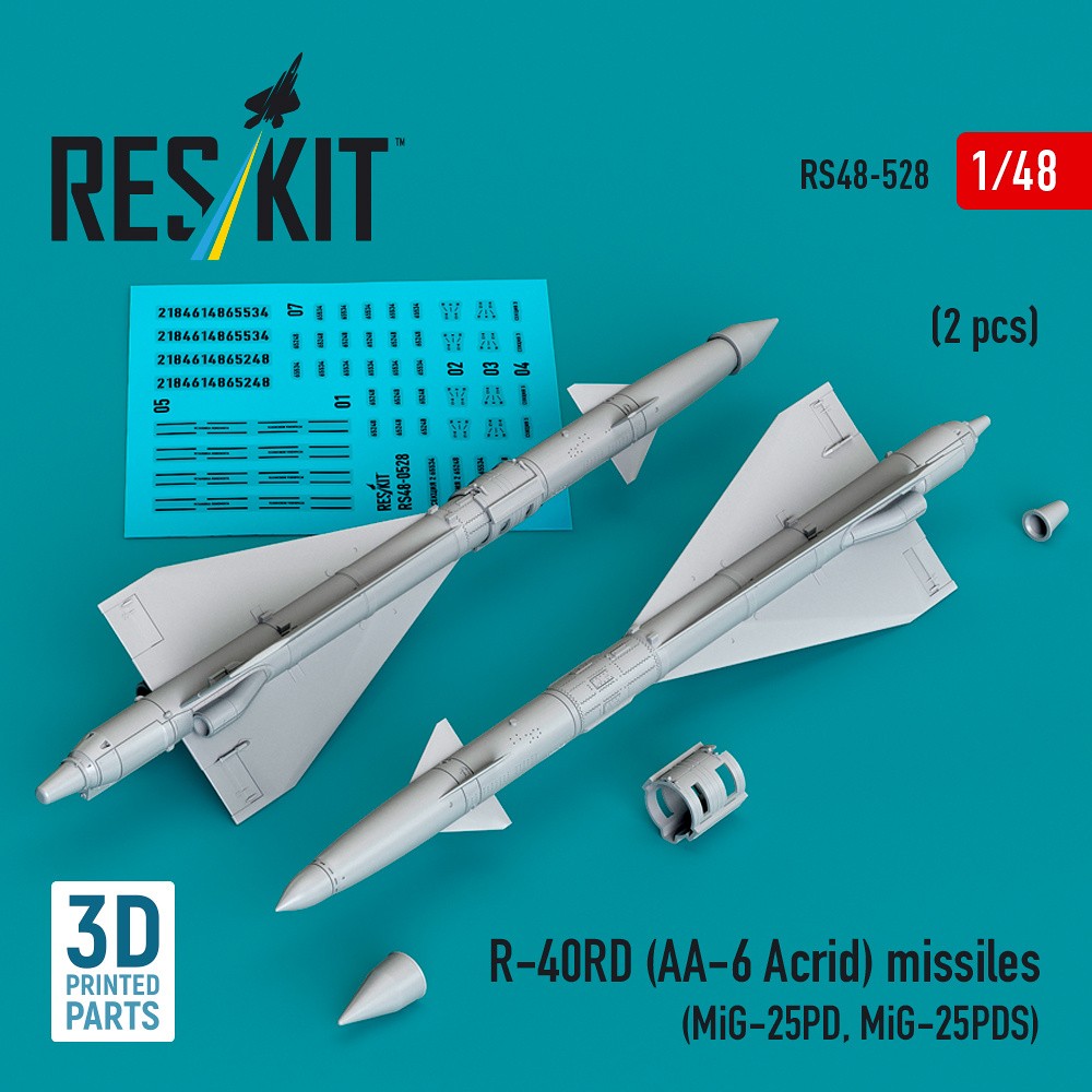 1/48 R-40RD (AA-6 'Acrid') missiles (2 pcs.)
