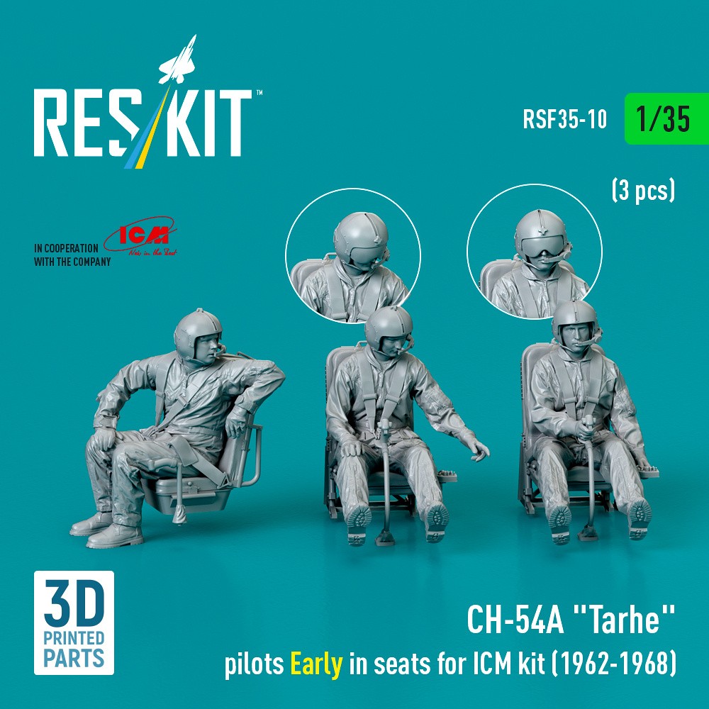 1/35 CH-54A 'Tarhe' pilots Early 1962-1968 (3 pcs)