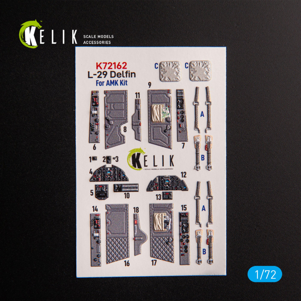 1/72 L-29 Delfin - interior 3D decal (AMK)