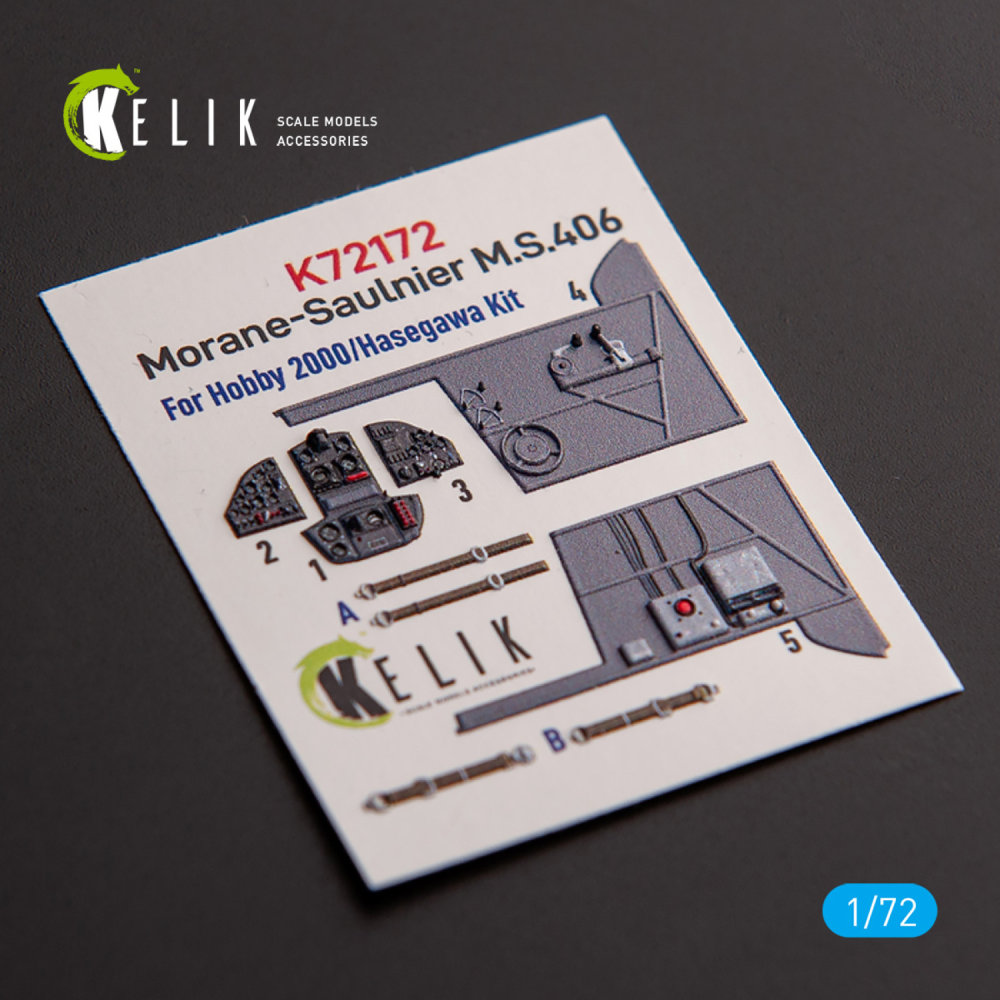 1/72 Morane-Saulnier M.S.406 interior 3D (H.2000)