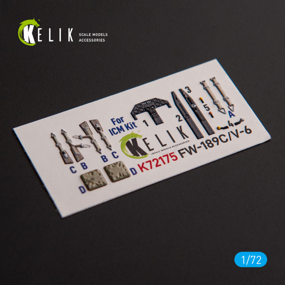 1/72 FW-189C/V-6 - interior 3D decal (ICM)