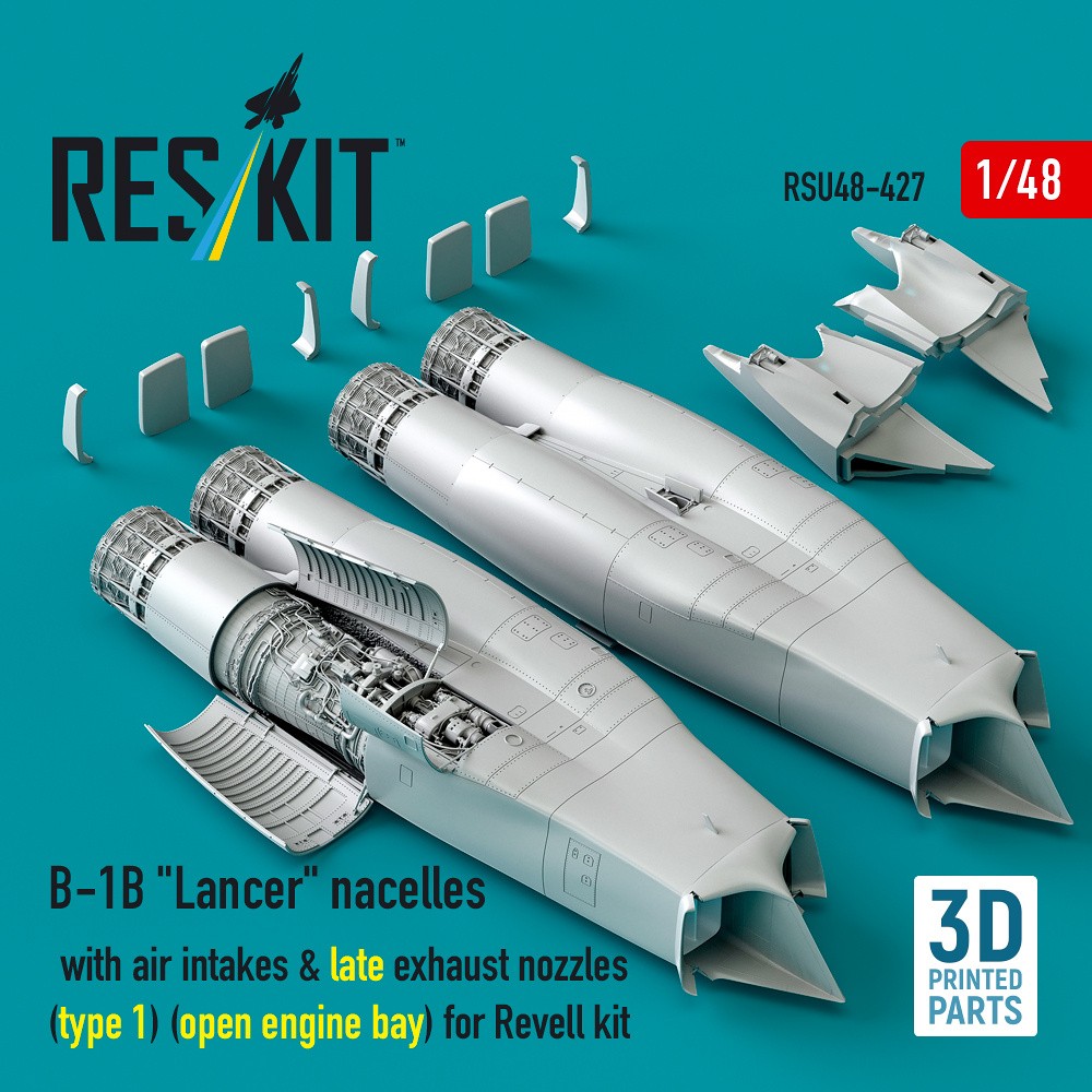 1/48 B-1B 'Lancer' nacelles late (open eng.bay)