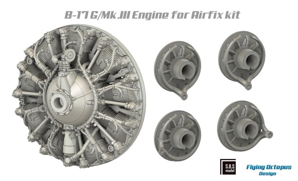 1/72 B-17G/Mk.III Engine Set (REV)